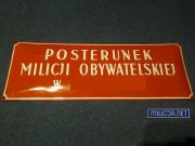 Szyld Posterunek Milicji Obywatelskiej